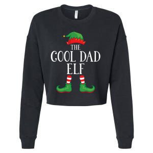 Cool Dad Elf Matching Group Xmas Funny Family Christmas Cropped Pullover Crew