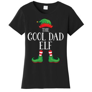 Cool Dad Elf Matching Group Xmas Funny Family Christmas Women's T-Shirt