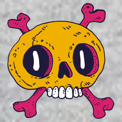 Creepy Dead Eye Skull Crossbones T-Shirt