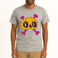 Creepy Dead Eye Skull Crossbones Tall T-Shirt