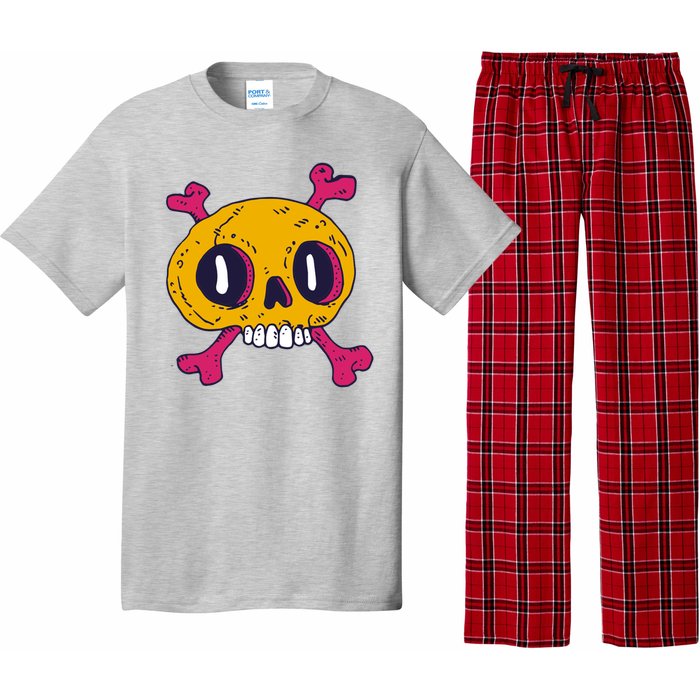 Creepy Dead Eye Skull Crossbones Pajama Set