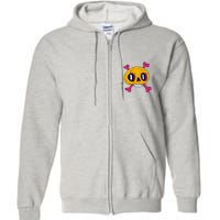 Creepy Dead Eye Skull Crossbones Full Zip Hoodie