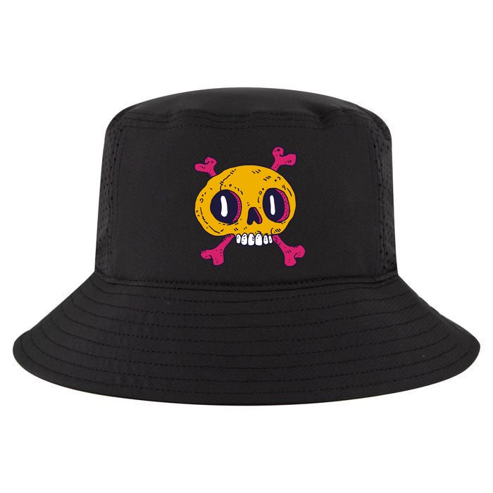 Creepy Dead Eye Skull Crossbones Cool Comfort Performance Bucket Hat