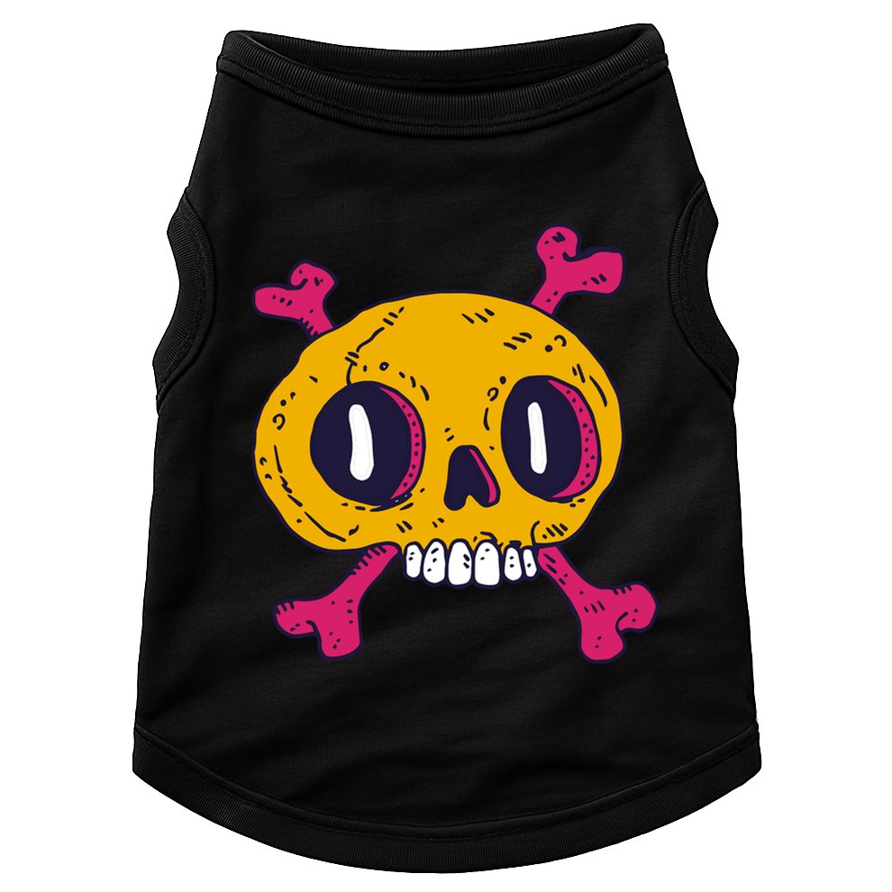Creepy Dead Eye Skull Crossbones Doggie Tank
