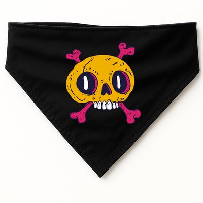 Creepy Dead Eye Skull Crossbones USA-Made Doggie Bandana