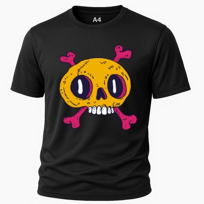 Creepy Dead Eye Skull Crossbones Performance Shirt