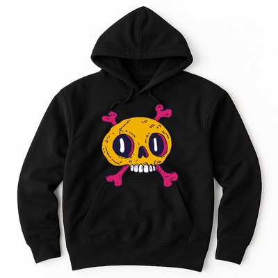 Creepy Dead Eye Skull Crossbones Hoodie