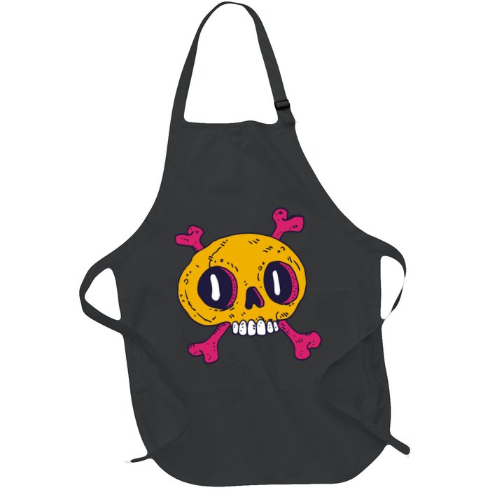 Creepy Dead Eye Skull Crossbones Apron