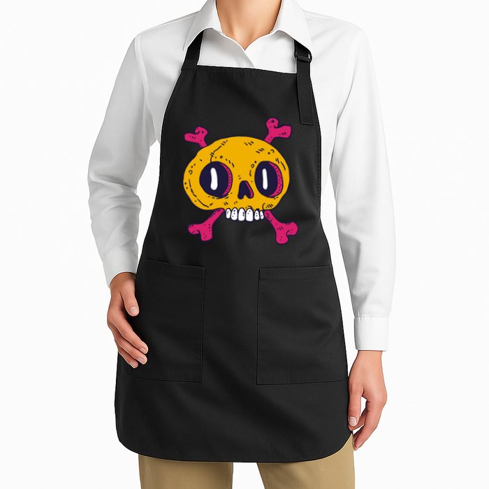 Creepy Dead Eye Skull Crossbones Apron