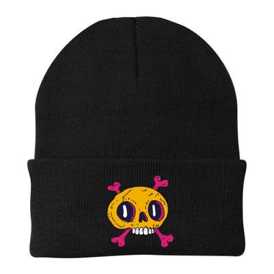 Creepy Dead Eye Skull Crossbones Beanie