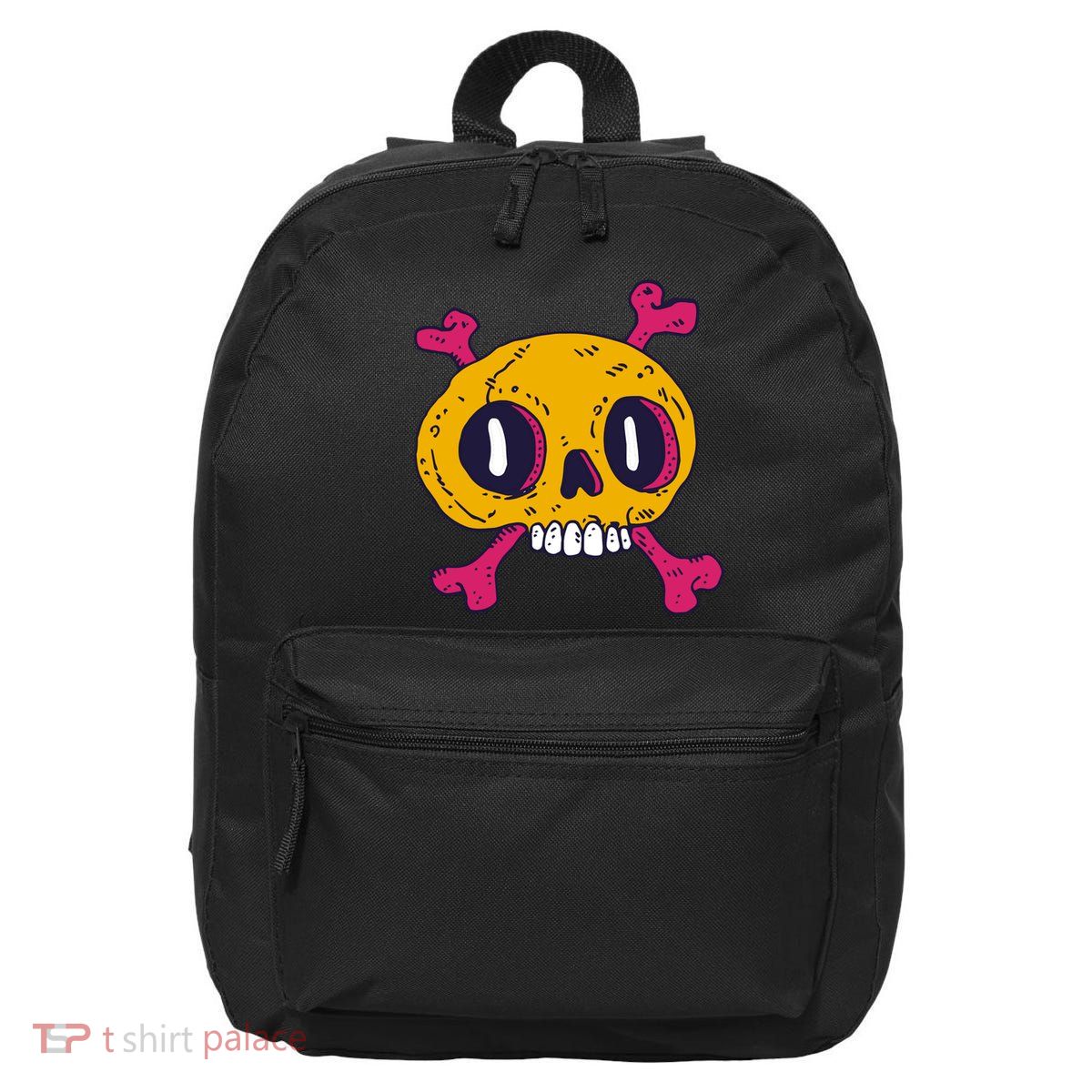 Creepy Dead Eye Skull Crossbones 16 in Basic Backpack