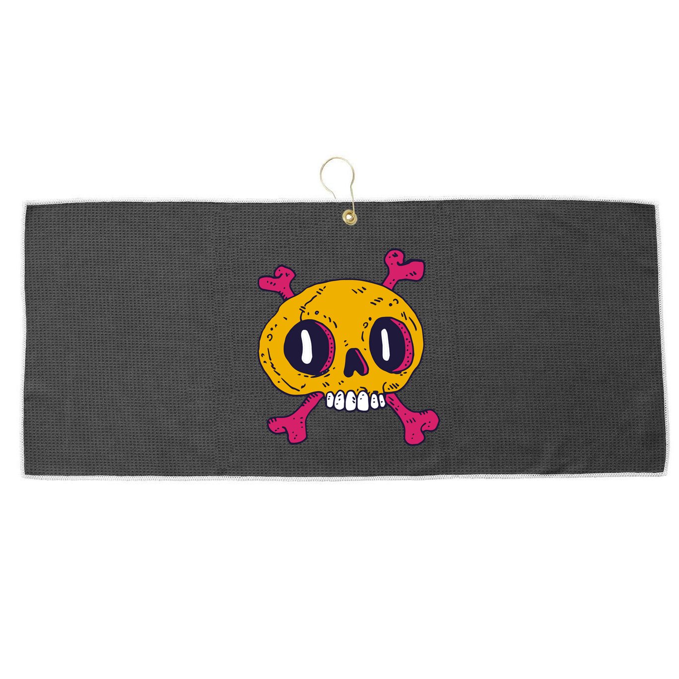 Creepy Dead Eye Skull Crossbones Large Microfiber Waffle Golf Towel