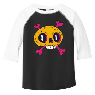 Creepy Dead Eye Skull Crossbones Toddler Fine Jersey T-Shirt