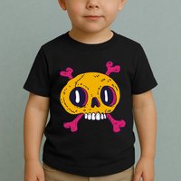 Creepy Dead Eye Skull Crossbones Toddler T-Shirt