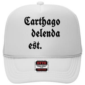 Carthago Delenda Est High Crown Mesh Back Trucker Hat