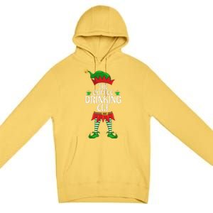 Coffee Drinking Elf Family Matching Group Christmas Party Premium Pullover Hoodie