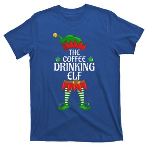 Coffee Drinking Elf Family Matching Group Christmas Party T-Shirt