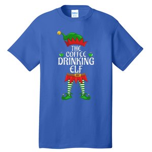 Coffee Drinking Elf Family Matching Group Christmas Party Tall T-Shirt