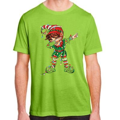 Christmas Dabbing Elf Squad Xmas Family Gift Adult ChromaSoft Performance T-Shirt