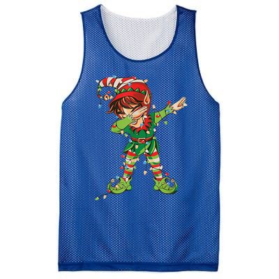 Christmas Dabbing Elf Squad Xmas Family Gift Mesh Reversible Basketball Jersey Tank