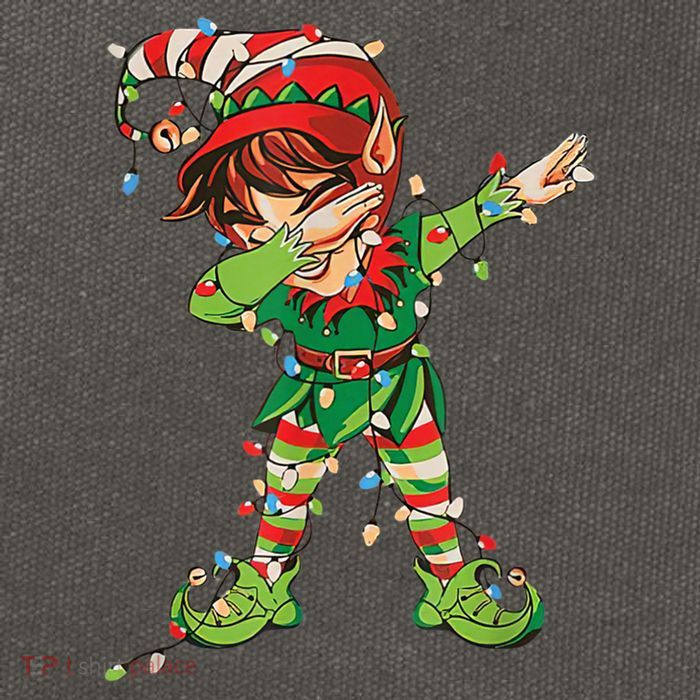 Christmas Dabbing Elf Squad Xmas Family Gift Cotton Canvas Backpack
