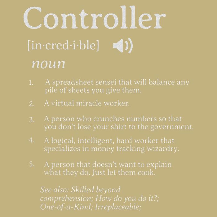 Controller Definition Employee Appreciation Accountant Audit Button