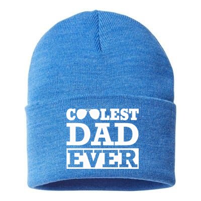 Coolest Dad Ever Coolest Dad Around Worlds Coolest Dad Meaningful Gift Sustainable Knit Beanie