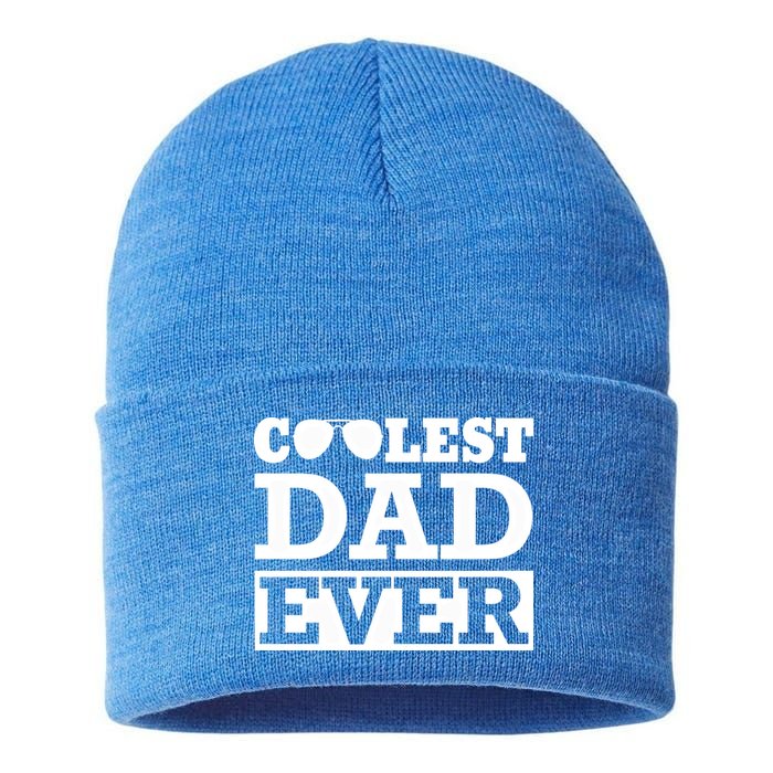 Coolest Dad Ever Coolest Dad Around Worlds Coolest Dad Meaningful Gift Sustainable Knit Beanie