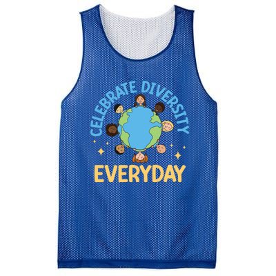 Celebrate Diversity Everyday Teachers Student International Gift Mesh Reversible Basketball Jersey Tank