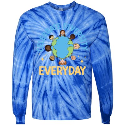 Celebrate Diversity Everyday Teachers Student International Gift Tie-Dye Long Sleeve Shirt