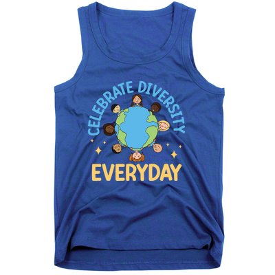 Celebrate Diversity Everyday Teachers Student International Gift Tank Top