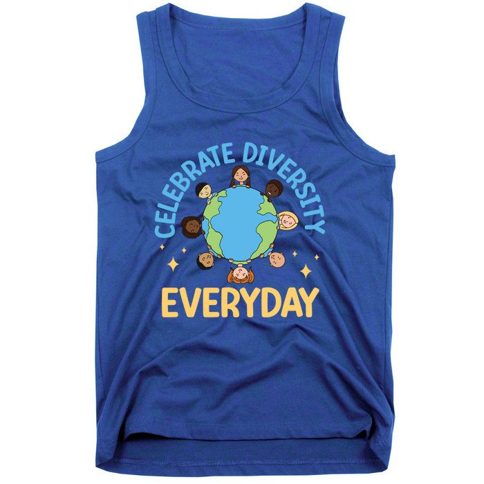 Celebrate Diversity Everyday Teachers Student International Gift Tank Top