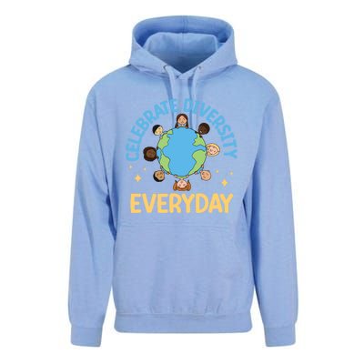 Celebrate Diversity Everyday Teachers Student International Gift Unisex Surf Hoodie