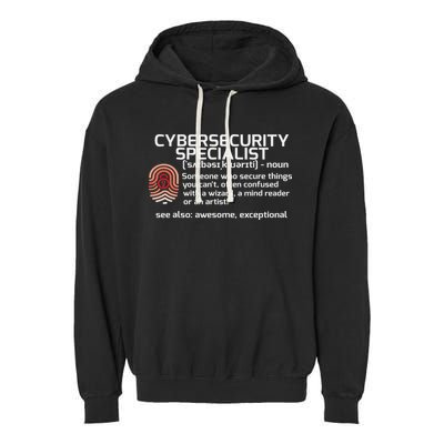 Cybersecurity Definition Engineering Gift Garment-Dyed Fleece Hoodie
