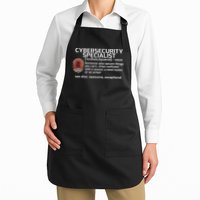 Cybersecurity Definition Engineering Gift Full-Length Apron With Pockets