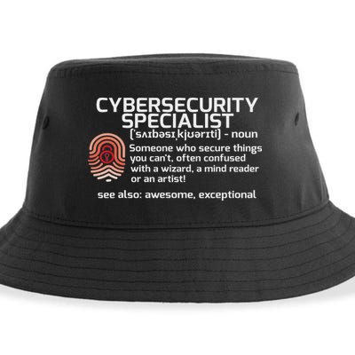 Cybersecurity Definition Engineering Gift Sustainable Bucket Hat