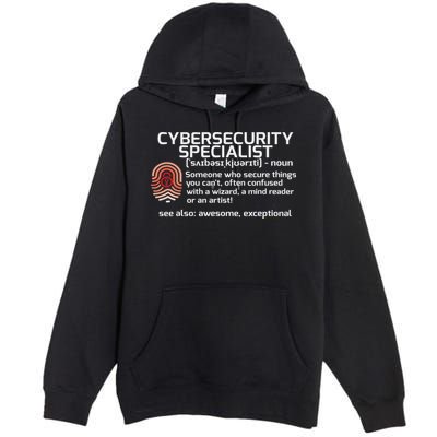 Cybersecurity Definition Engineering Gift Premium Pullover Hoodie