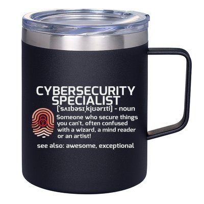 Cybersecurity Definition Engineering Gift 12oz Stainless Steel Coffee Mug