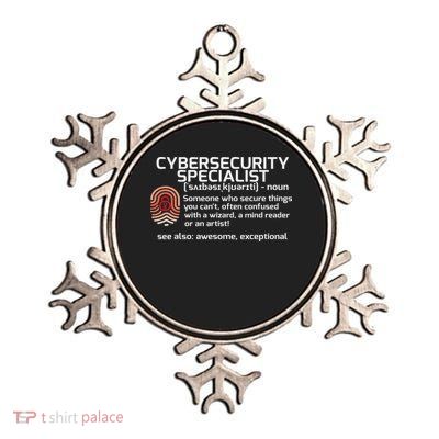 Cybersecurity Definition Engineering Gift Metallic Star Ornament