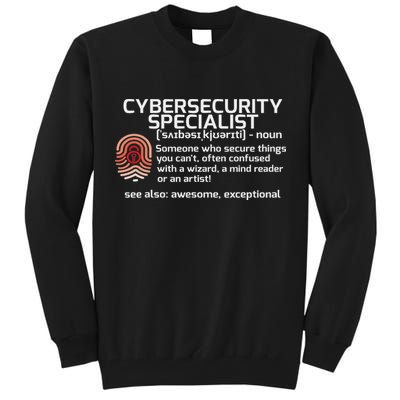 Cybersecurity Definition Engineering Gift Tall Sweatshirt