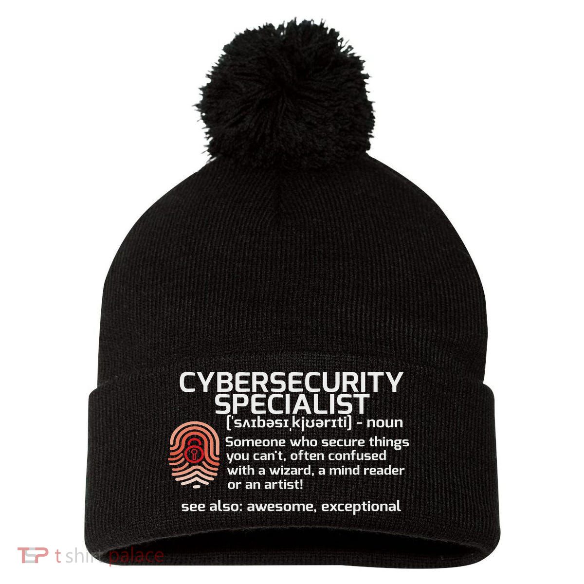 Cybersecurity Definition Engineering Gift Pom Pom 12in Knit Beanie