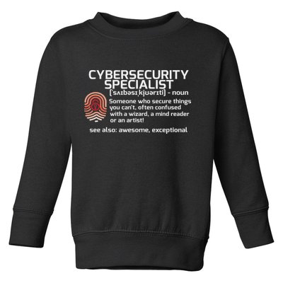 Cybersecurity Definition Engineering Gift Toddler Sweatshirt