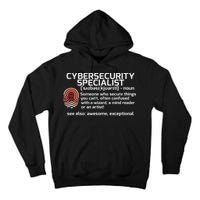 Cybersecurity Definition Engineering Gift Tall Hoodie