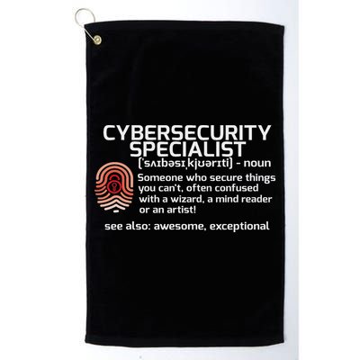 Cybersecurity Definition Engineering Gift Golf Towel