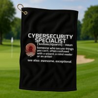 Cybersecurity Definition Engineering Gift Golf Towel