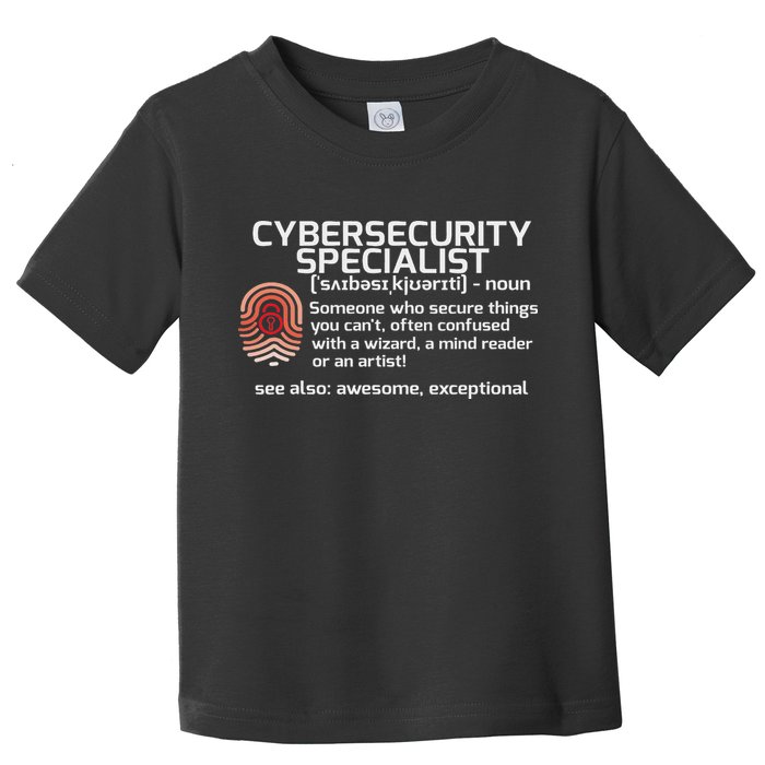 Cybersecurity Definition Engineering Gift Toddler T-Shirt