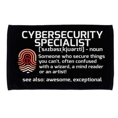 Cybersecurity Definition Engineering Gift Microfiber Hand Towel