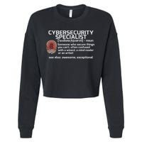 Cybersecurity Definition Engineering Gift Cropped Pullover Crew