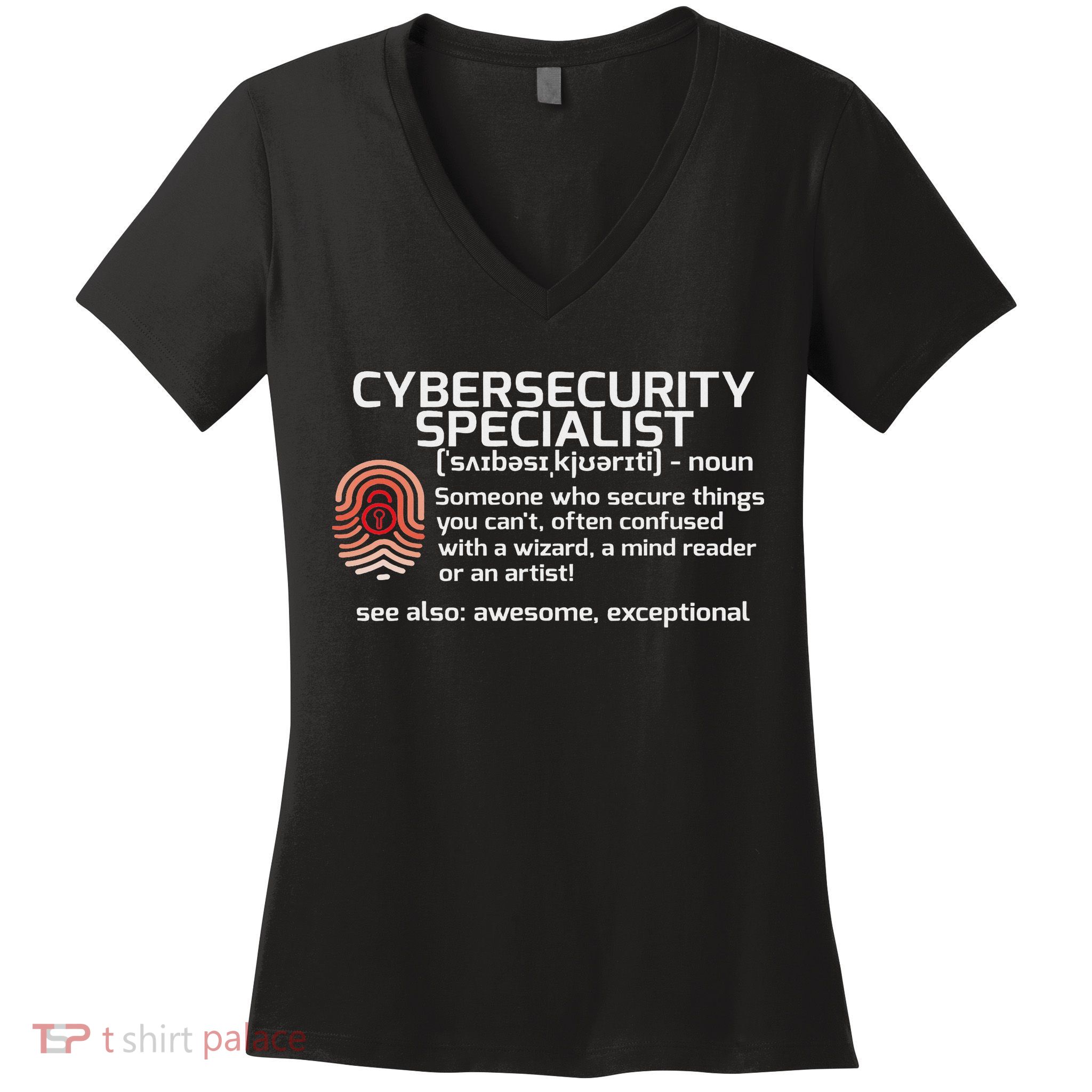 Cybersecurity Definition Engineering Gift Women's V-Neck T-Shirt