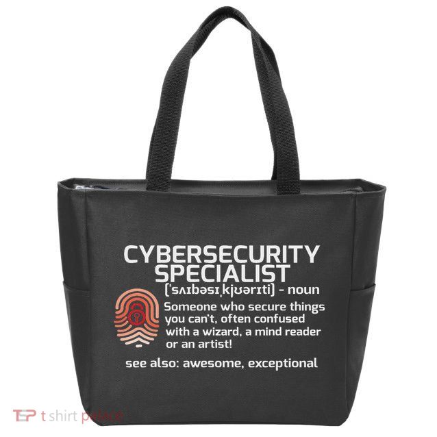 Cybersecurity Definition Engineering Gift Zip Tote Bag